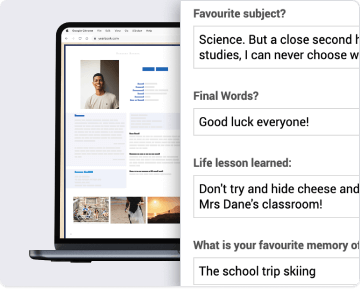 Profile pages contributed by students